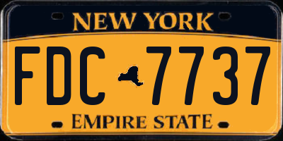 NY license plate FDC7737