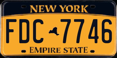 NY license plate FDC7746