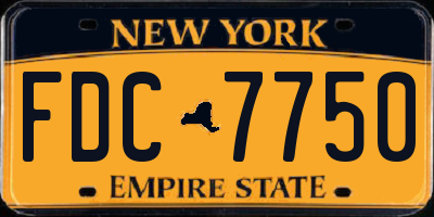 NY license plate FDC7750