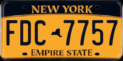 NY license plate FDC7757