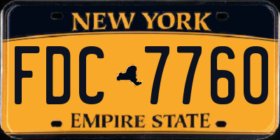 NY license plate FDC7760