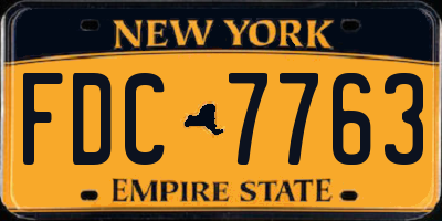 NY license plate FDC7763