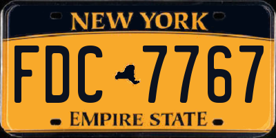 NY license plate FDC7767