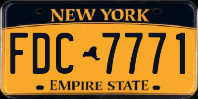 NY license plate FDC7771