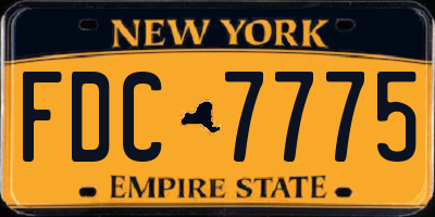 NY license plate FDC7775