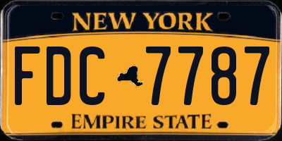 NY license plate FDC7787