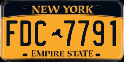 NY license plate FDC7791