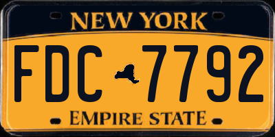 NY license plate FDC7792