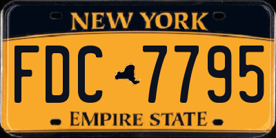 NY license plate FDC7795