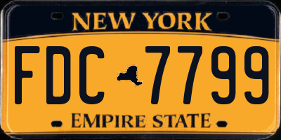 NY license plate FDC7799