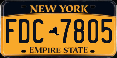 NY license plate FDC7805
