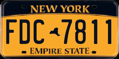 NY license plate FDC7811