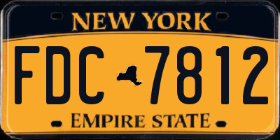 NY license plate FDC7812