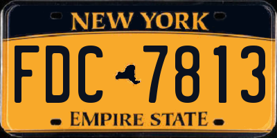 NY license plate FDC7813