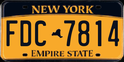 NY license plate FDC7814