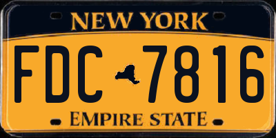 NY license plate FDC7816