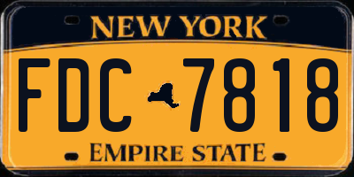 NY license plate FDC7818