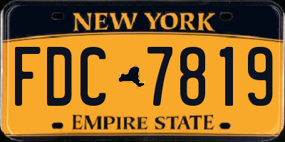 NY license plate FDC7819