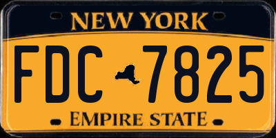 NY license plate FDC7825