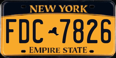 NY license plate FDC7826