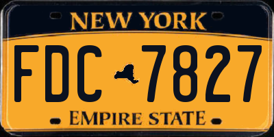 NY license plate FDC7827