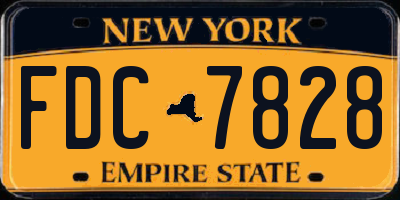 NY license plate FDC7828