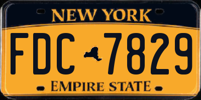 NY license plate FDC7829