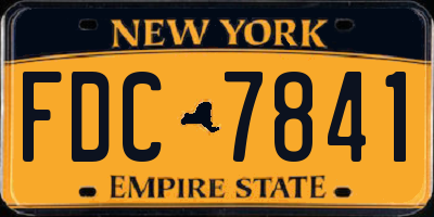NY license plate FDC7841