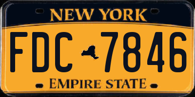 NY license plate FDC7846