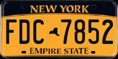 NY license plate FDC7852