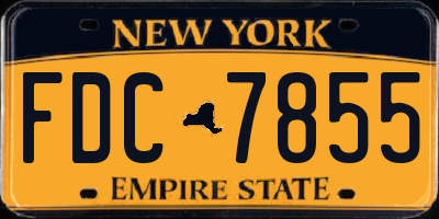 NY license plate FDC7855
