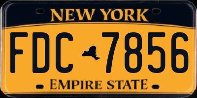 NY license plate FDC7856