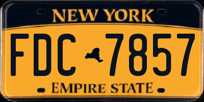 NY license plate FDC7857