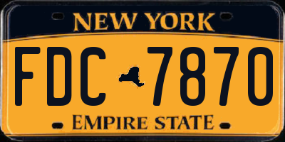 NY license plate FDC7870
