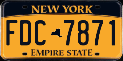 NY license plate FDC7871