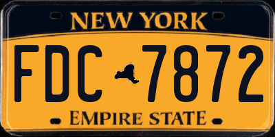 NY license plate FDC7872