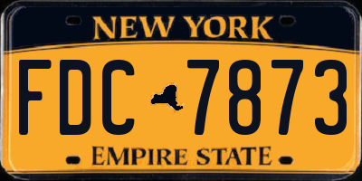 NY license plate FDC7873