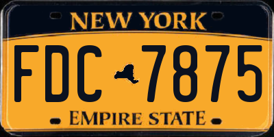 NY license plate FDC7875