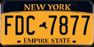 NY license plate FDC7877