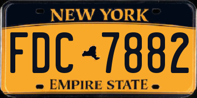 NY license plate FDC7882