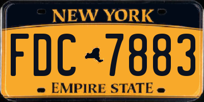 NY license plate FDC7883