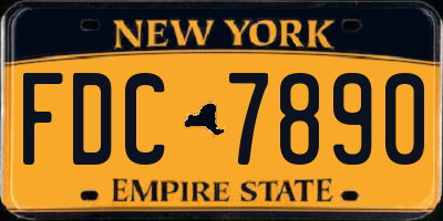 NY license plate FDC7890