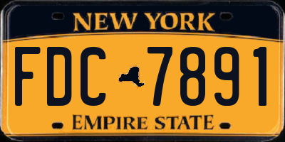 NY license plate FDC7891