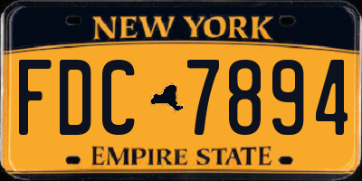 NY license plate FDC7894