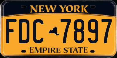 NY license plate FDC7897