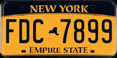 NY license plate FDC7899