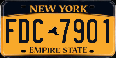NY license plate FDC7901