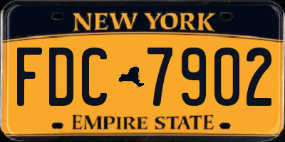 NY license plate FDC7902