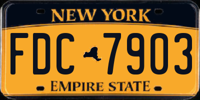 NY license plate FDC7903