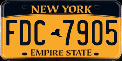 NY license plate FDC7905